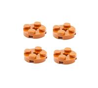 Lego Parts: Plate, Round 2 x 2 (PACK of 4 - Dark Orange)