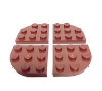 Lego Parts: Plate, Round Corner 3 x 3 (PACK of 4 - Reddish Brown) by Parts/Elements - Plates, Round Corner