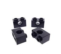 Lego Parts: Technic, Brick 1 x 2 with "1-Hole" (PACK of 4 - Black) by B&F-BuildPacks
