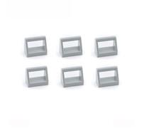 Lego Parts: Tile, Modified 1 x 2 with Handle (PACK of 6 - LBGray) by Parts - Tiles, Modified