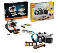 LEGO Photography Bundle: Includes Ideas Polaroid OneStep SX-70 Camera (21345) Model Set for Adults and Creator 3in1 Retro Camera Toy (31147) for 8 Plus Year Old Girls & Boys, Gift Idea