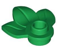 LEGO Plant Plate, Round 1 x 1 with 3 Leaves Part 32607 (Green, 50, Bricks)