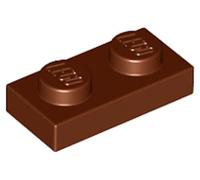 LEGO Plate 1 x 2, Building Brick Component, Part 3023, Choose Your Colour (Reddish Brown, 100, Bricks)