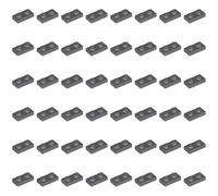 LEGO Plate 1 x 2, Part 3023, Building Brick Component (Dark Bluish Gray, 10, Bricks)