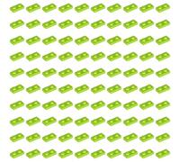 LEGO Plate 1 x 2, Part 3023, Building Brick Component (Lime, 50, Bricks)