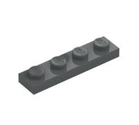 LEGO Plate 1x4, Building Brick Part 3710 (Dark Bluish Gray, 50, Bricks)