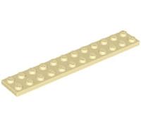 LEGO Plate 2 x 12, Part 2445 (Tan, 2, Bricks)