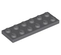 LEGO Plate 2 x 6 Part 3795 (Dark Bluish Gray, 10, Bricks)