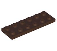 LEGO Plate 2 x 6 Part 3795 (Reddish Brown, 10, Bricks)