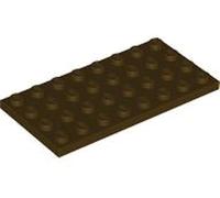 LEGO Plate Building Base 4 x 8, Part 3035 (Dark Brown, 2, Bricks)
