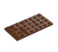 LEGO Plate Building Base 4 x 8, Part 3035 (Reddish Brown, 2, Bricks)