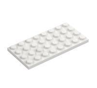 LEGO Plate Building Base 4 x 8, Part 3035 (White, 5, Bricks)