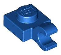 LEGO Plate, Modified 1 x 1 with Open O Clip (Horizontal Grip), Part 61252, Part 61252, Choose Your Colour (Blue, 10, Bricks)