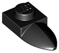 LEGO Plate, Modified 1 x 1 with Tooth Horizontal Part 49668, Building Brick Component (Black, 100, Bricks)