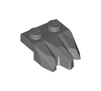 LEGO Plate, Modified 1 x 2 with 3 Claws/Rock Fingers, Part 27261 (Dark Bluish Gray, 20, Bricks)