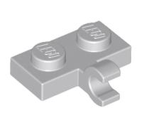 LEGO Plate, Modified 1 x 2 with Clip on Side (Horizontal Grip), Part 11476, Choose Your Colour, Part 11476, Choose Your Colour (Light Bluish Gray, 50, count)