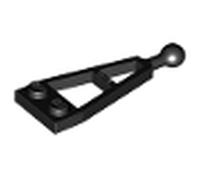 LEGO Plate, Modified 1 x 2 with Long Tow Ball, Part 2508 (Black, 10, count)