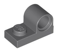 LEGO Plate, Modified 1 x 2 with Pin Hole on Top, Part 11458, Choose Your Colour, Part 11458, Choose Your Colour (Dark Bluish Gray, 10, count)
