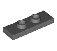 LEGO Plate, Modified 1 x 3 with 2 Studs (Double Jumper), Part 34103, Choose Your Colour (Dark Bluish Gray, 10, count)