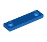 LEGO Plate, Modified 1 x 4 with 2 Studs with Groove, Part 41740 (Blue, 10, count)