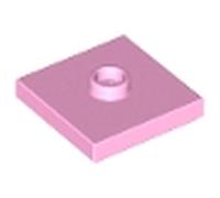 LEGO Plate, Modified 2 x 2 with Groove and 1 Stud in Center (Jumper) Part number 87580 (Bright Pink, 10, count)