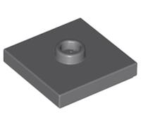 LEGO Plate, Modified 2 x 2 with Groove and 1 Stud in Center (Jumper) Part number 87580 (Dark Bluish Gray, 10, Bricks)