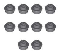 LEGO Plate, Round 1 x 1, Part 4073 (Dark Bluish Gray, 10, Bricks)