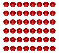 LEGO Plate, Round 1 x 1, Part 4073 (Red, 50, Bricks)