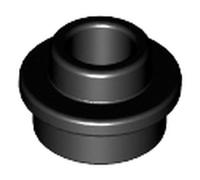 LEGO Plate, Round 1 x 1 with Open Stud, Part 85861 (Black, 10, count)