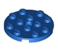 LEGO Plate, Round 4 x 4 with Hole, Part 60474 (Blue, 10, count)