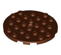 LEGO Plate, Round 6 x 6 with Hole, Part 11213, Choose Your Colour, Part 11213, Choose Your Colour (Reddish Brown, 2, count)