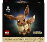 LEGO Pokémon Eevee Figure - Building Set for Adults - Anime Model Kit w/Posable Limbs, Ears & Tail - DIY Room or Desk Decor - Collectible Gaming Gift Idea - 72151