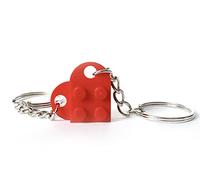 LEGO Red Love Heart Keychain Keyring Valentines Birthday Gift
