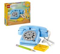 LEGO Creator 3in1 Retro Telephone 1960s Vintage Toy, Rebuilds Into a Phone from the 1980s or 2 from the 2000s, Building Kit, Decor for Bedroom, Gift for Girls and Boys Aged 8 Years Old and over 31174