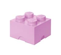 LEGO Room Copenhagen Brick 4 Knobs Stackable Storage Box, Light Purple, 5.7 Litre