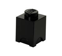 LEGO Round 1-Stud 1.2L Stackable Storage Brick Black - Storage Brick - Black - 3+