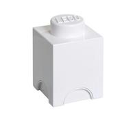 LEGO Round 1-Stud 1.2L Stackable Storage Brick White - Storage Brick - White - 3+
