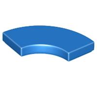 LEGO Round Corner Tile, 2 x 2 Macaroni, Part 27925 (Blue, 10, Bricks)
