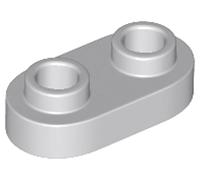 LEGO Round Plate 1 x 2 with Open Studs, Part 35480 (Light Bluish Gray, 50, Bricks)