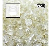 LEGO Round Stud Plate 1x1 Transparent x50 98138