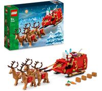 LEGO Santa’S Sleigh - Building Toy W/ 4 Reindeer Figures, a Santa Claus Minifigu