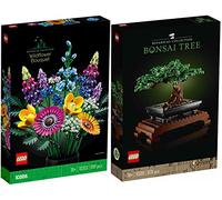 Lego Set of 2: 10281 Bonsai Tree & 10313 Wild Flower Bouquet