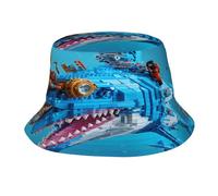 Lego Shark Adult Sun Protection Bucket Hat Lightweight Foldable Breathable Fishing Outdoor Hat for Gardening Beach Camping Hiking Unisex