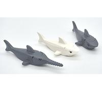LEGO Shark and Sawfish Combo Pack with Gills and Printed Eyes (1x Dark Gray Sawfish, 1x White Shark, 1x Dark Gray Shark)