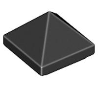 LEGO Slope 45 1 x 1 x 2/3 Quadruple Convex Pyramid, Part 22388 (Black, 50, Bricks)