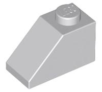 LEGO Slope 45 Degrees, 2 x 1, Part Number 3040 (Light Bluish Gray, 10, Bricks)