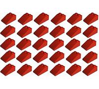 LEGO Slope Bricks: Red 3 x 2 Sloped 33 Degrees. Part 3298 (PACK OF 30)