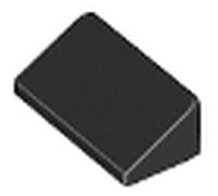 LEGO Slope Building Block, 30° Angle, 1 x 2 x 2/3, Part 85984 (Black, 10, count)