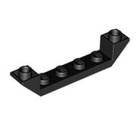LEGO Slope, Inverted 45 6 x 1 Double with 1 x 4 Cutout, Part 52501, Choose Your Colour, Part 52501, Choose Your Colour (Black, 5, count)