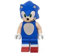 LEGO Sonic the Hedgehog Minifigures Collection, Loose Characters from Sets (Sonic the Hedgehog - Light Nougat Face and Arms, Open Mouth Smile to Left)